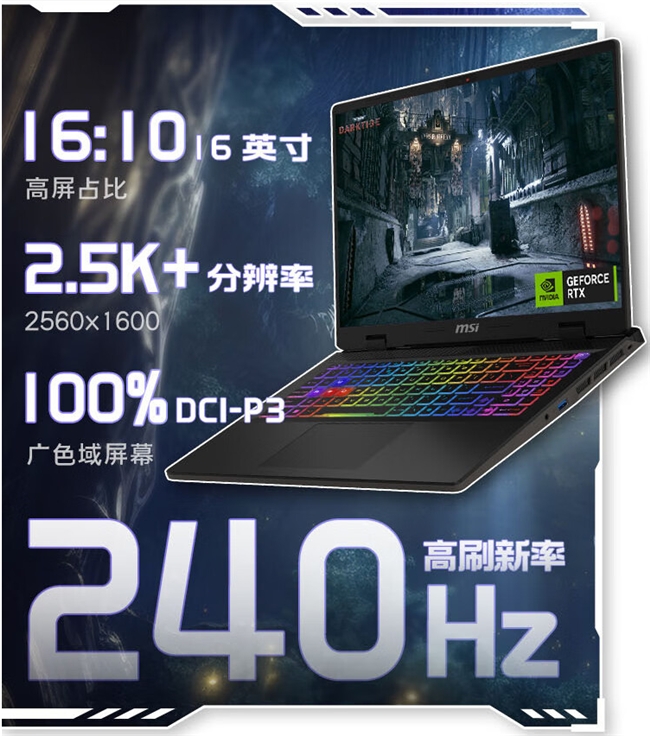 微星筆記本泰坦18 Pro新品預售，刃影16/17系列首發價7799性價比來襲！(圖3)