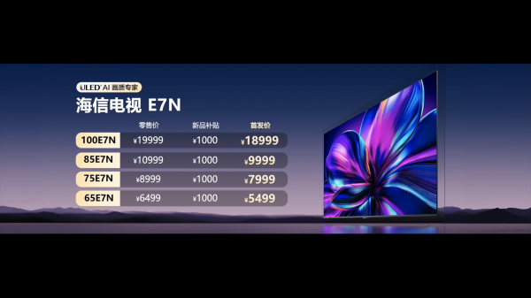 海信AI電視E7N正式發布，引領AI畫質新標桿(圖3)
